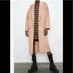 Zara Women's Light Pink Coat
